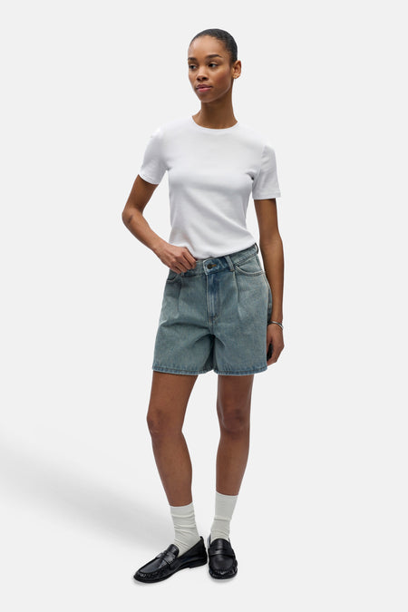 Short light blue denim - OBJECT