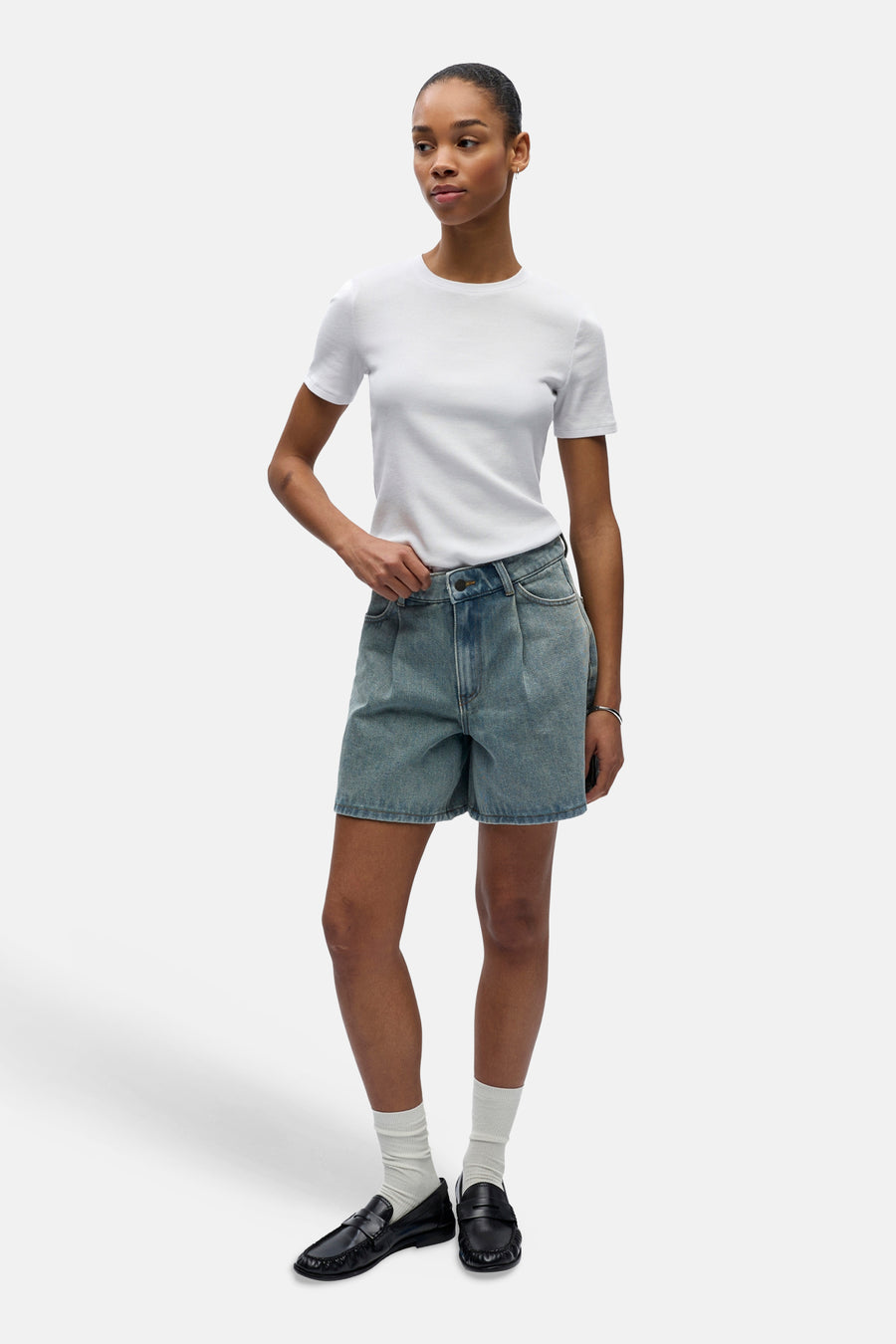 Short light blue denim - OBJECT