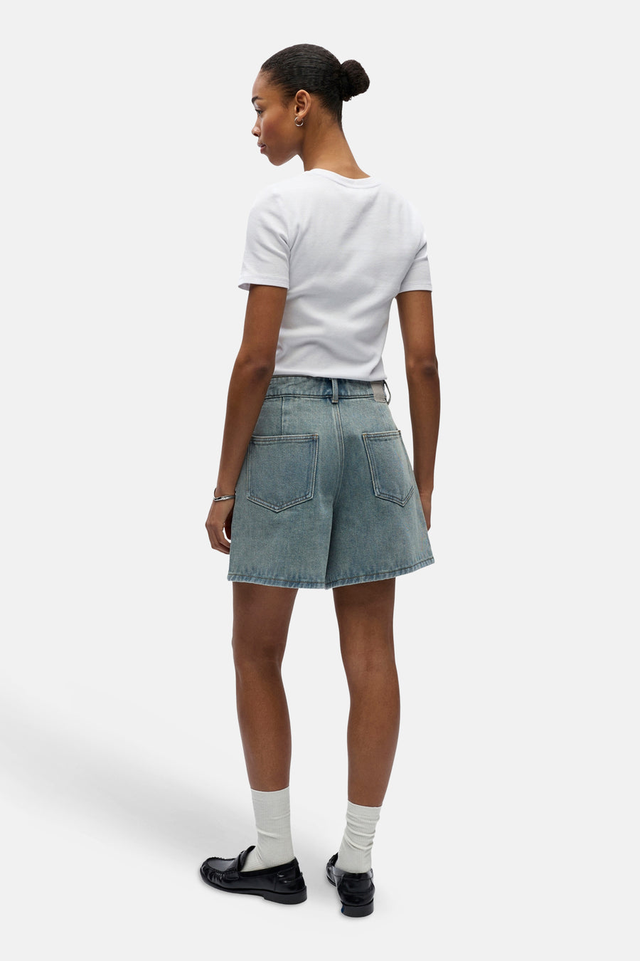 Short light blue denim - OBJECT