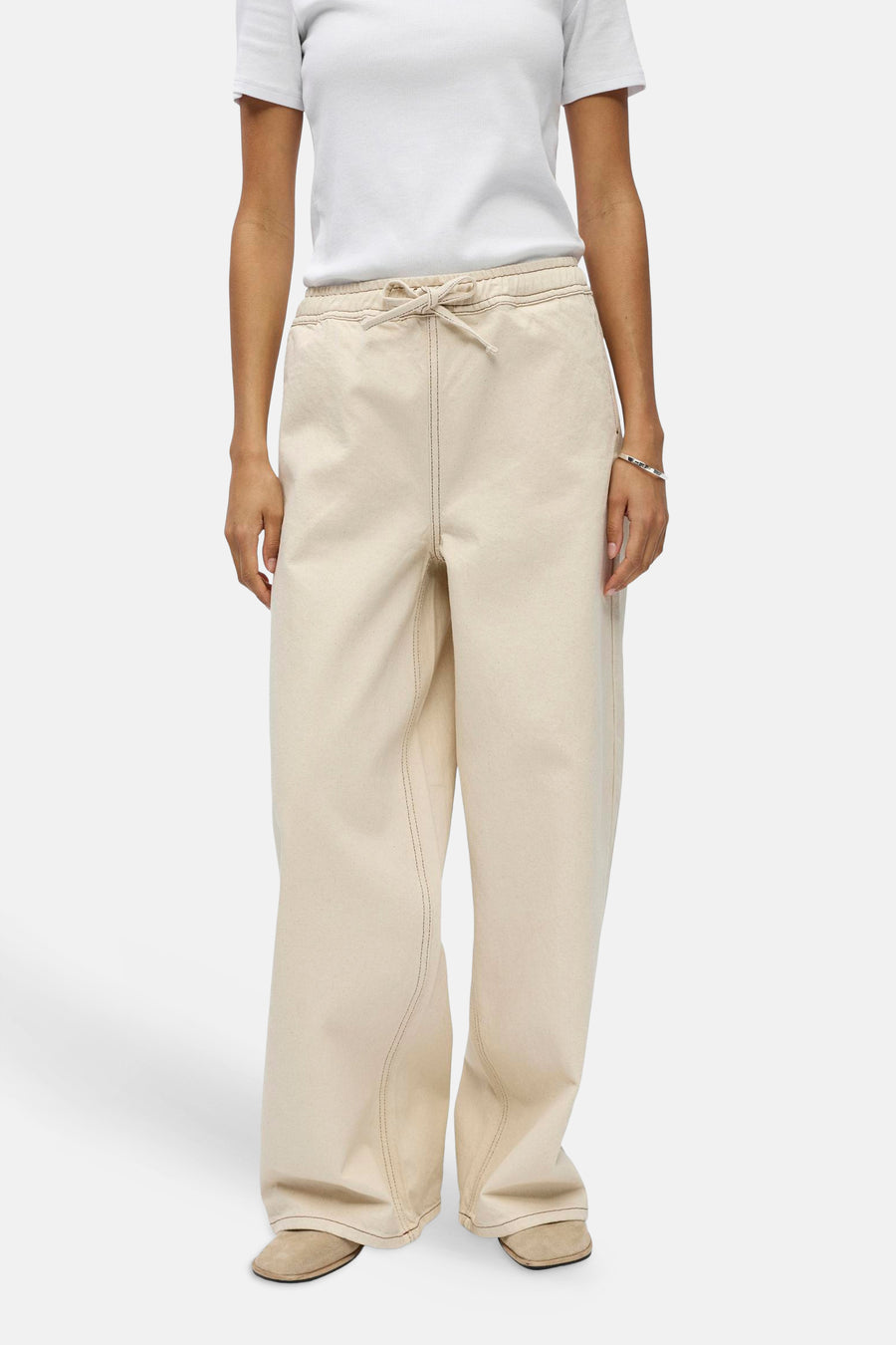 Jeans coloré beige - OBJECT