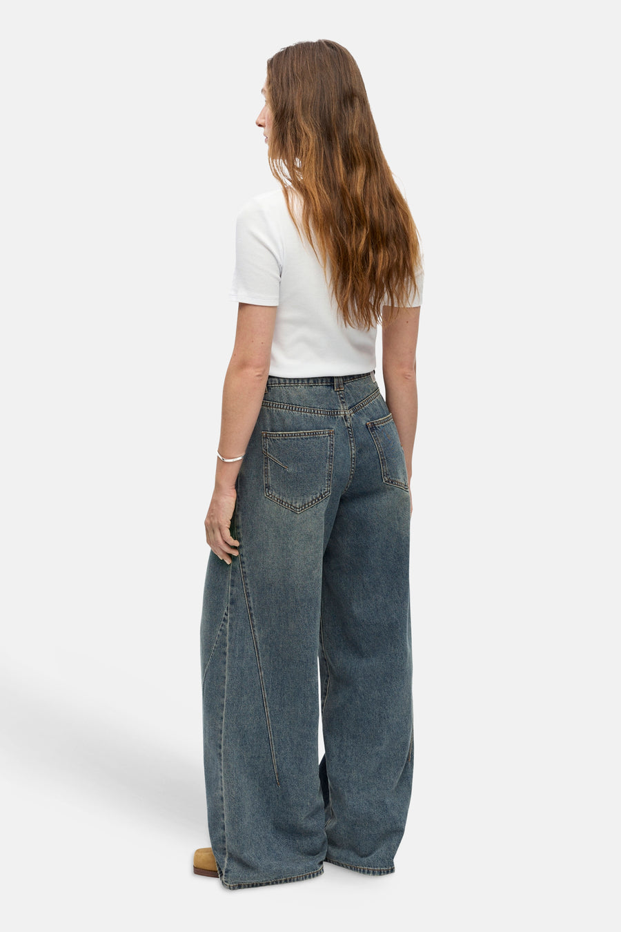 Jeans wide mid blue denim - OBJECT