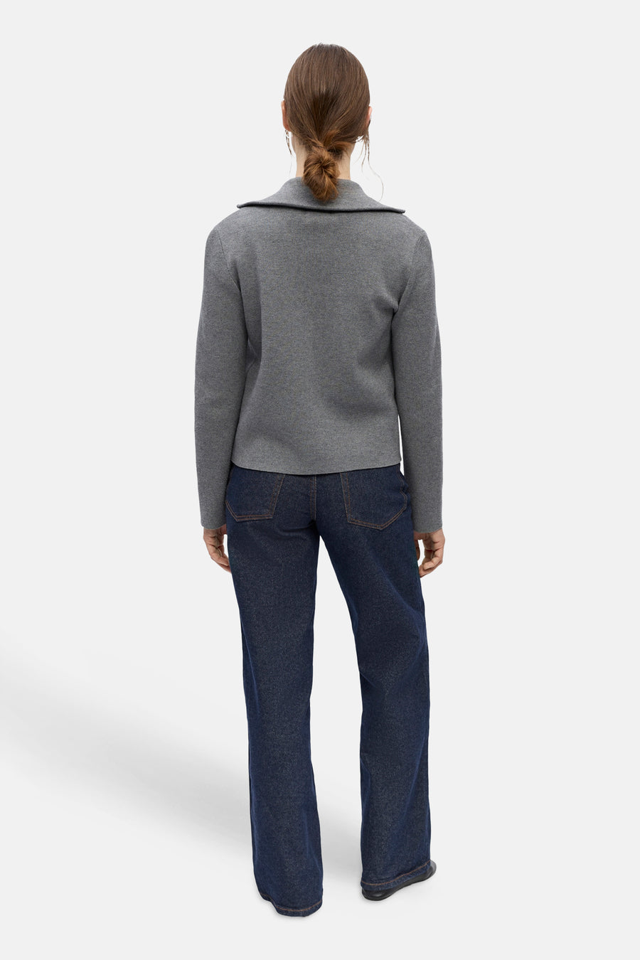 Cardigan - Medium Grey Melange