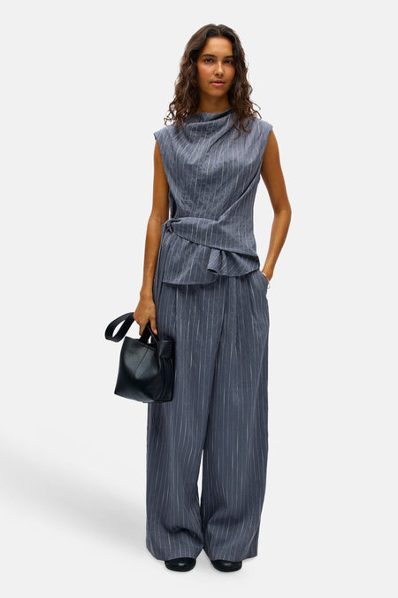 Blouse sans manches - gris