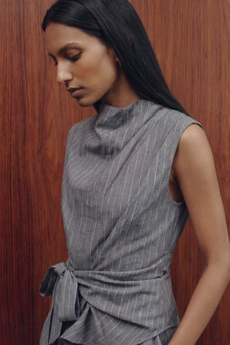 Blouse sans manches - gris