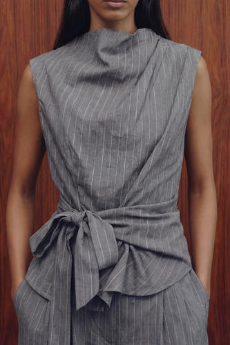 Blouse sans manches - gris