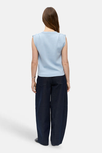 Pull col O bleu - OBJECT