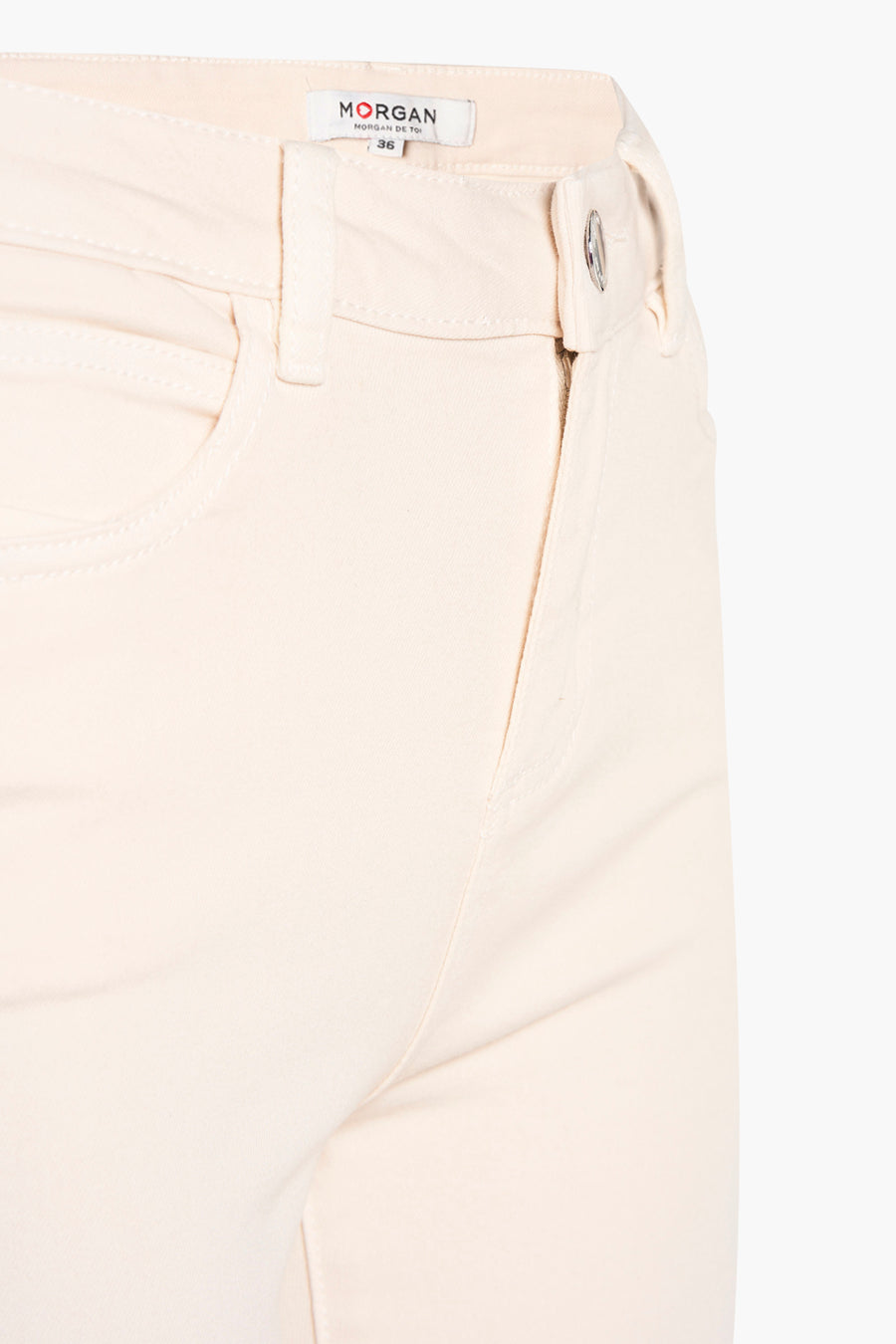 Pantalon color&eacute; - ecru - Morgan De Toi