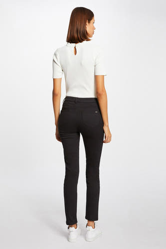 Pantalon color&eacute; - noir