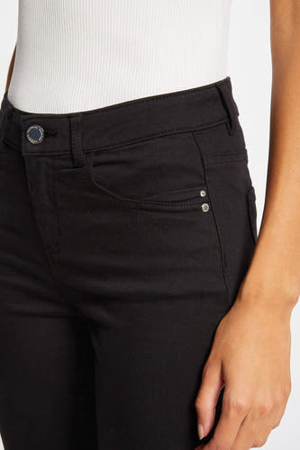 Pantalon color&eacute; - noir