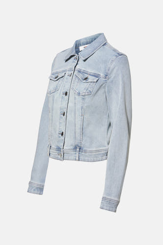 Jean de laineau denim bleu clair de Morgan De Toi, avec fermeture à boutons et poches poitrine.
