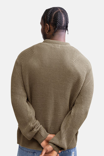 Pull à col rond - beige - REDEFINED REBEL