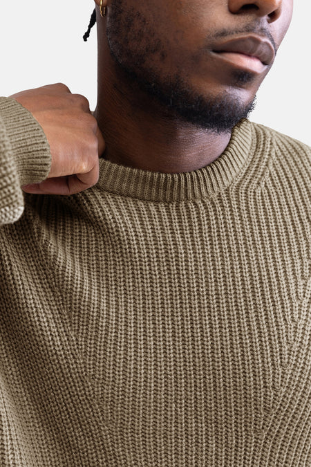 Pull à col rond - beige