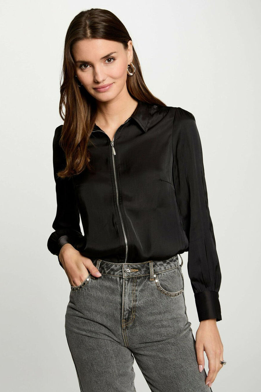 Chemise à manches longues - noir