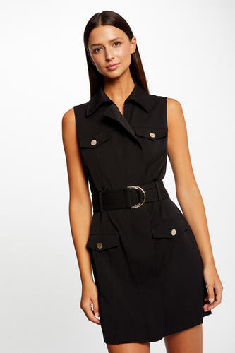 Robe &agrave; manches courtes - noir