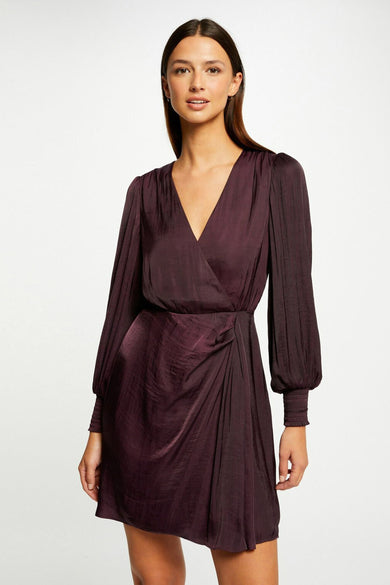 Robe &agrave; manches longues - mauve