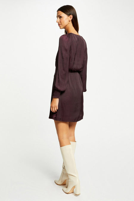 Robe &agrave; manches longues - mauve