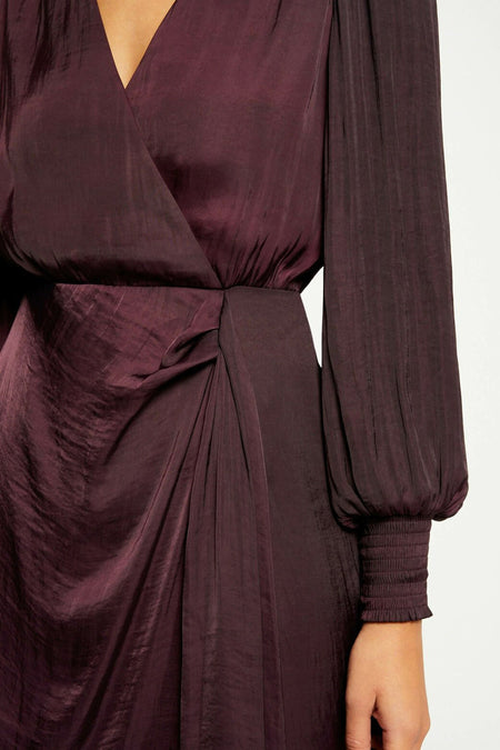 Robe &agrave; manches longues - mauve