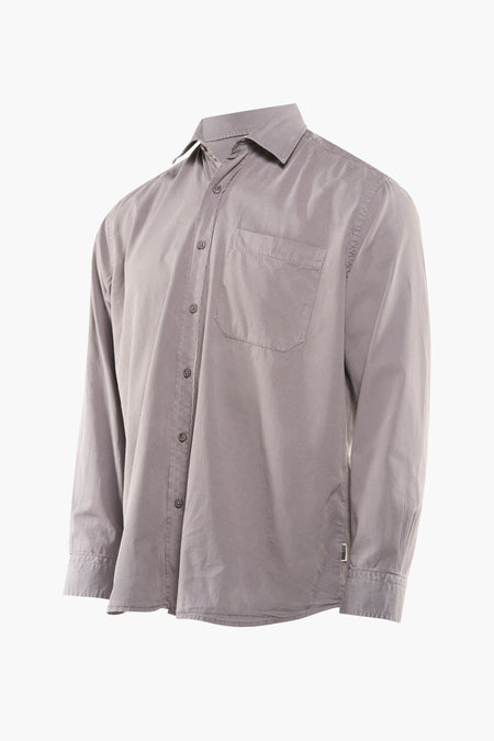 Chemise &agrave; manches longues - gris