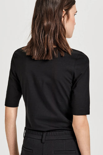 Top uni manche courte noir - OPUS