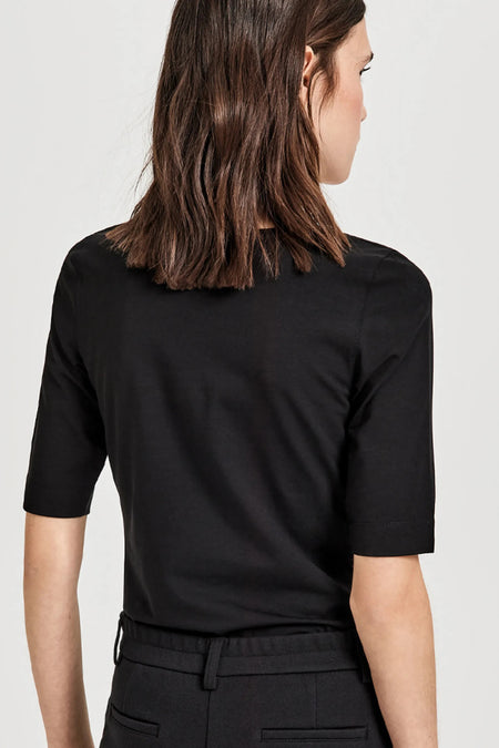 Top uni manche courte Noir - OPUS
