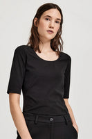 Top uni manche courte Noir - OPUS