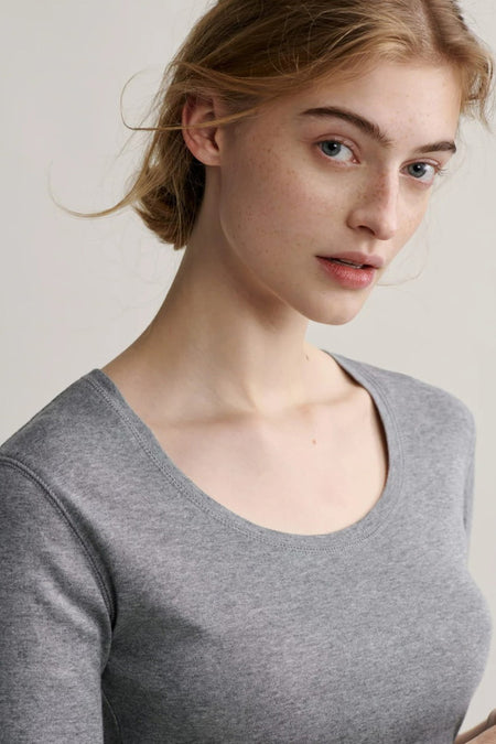Top uni manche longue Gris - OPUS