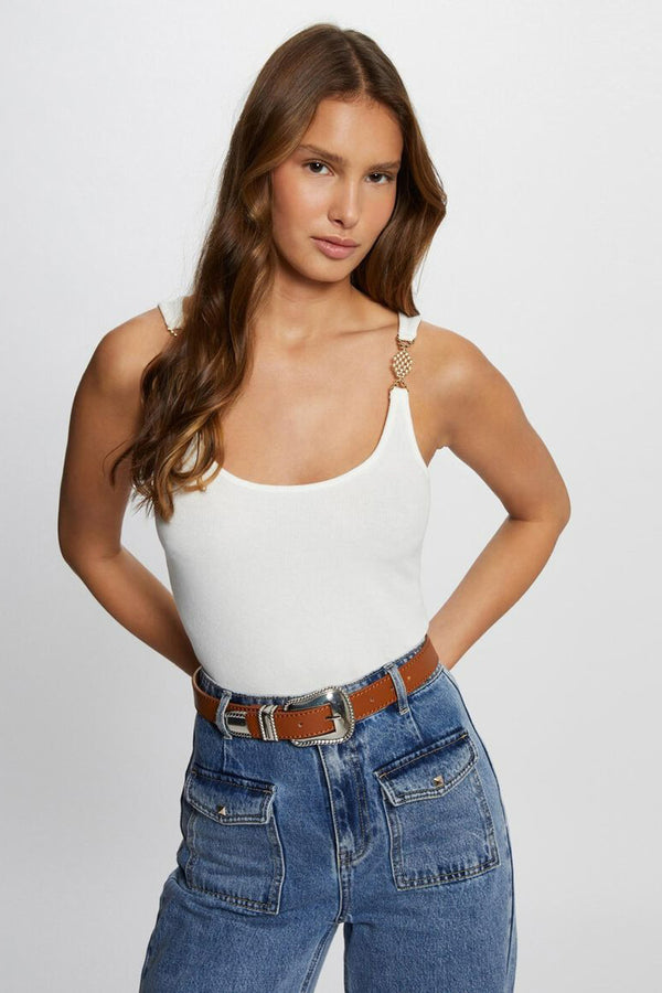 Top (sans manches) Blanc - Morgan De Toi