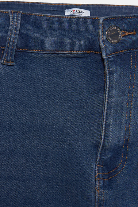 Jupe courte - mid blue denim