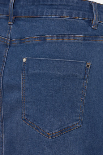 Jupe courte - mid blue denim - Morgan De Toi