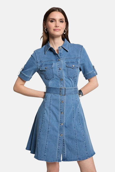 Robe à manches courtes - Mid blue denim