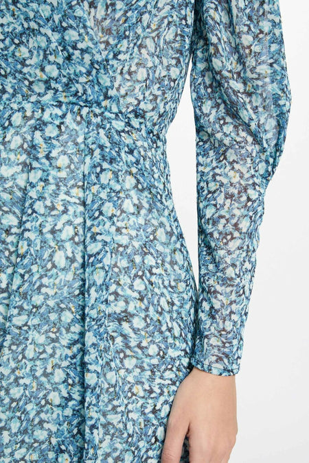 Mauve court manteau de Morgan De Toi avec des manches longues et un motif floral mauau.