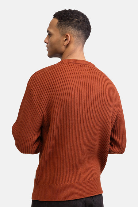 Pull à col rond - orange