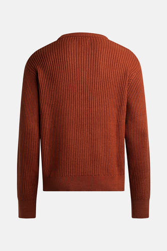 Maillot orange avec col rond de REDEFINED REBEL, en texture côtelée.