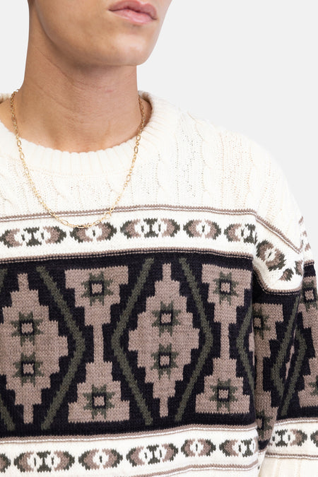 Pull à col rond - Multicolore