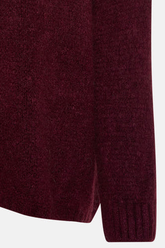 Sweat-shirt bordeaux avec col rond de Terra di Siena, d'une douce texture.