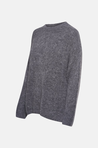 Pull à col rond - gris - Terra di Siena