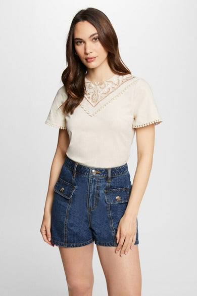 T-shirt à manches courtes - écru