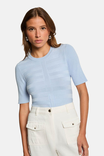 Pull à col rond - bleu