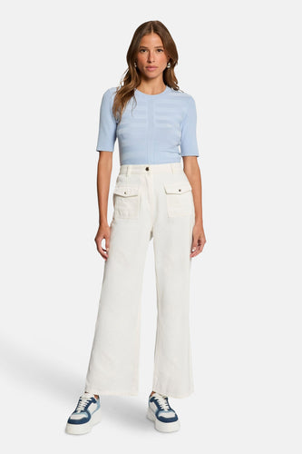 Pull à col rond - bleu - Morgan De Toi