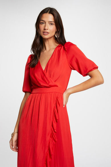Robe à manches courtes - orange