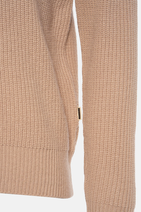 Pull col O Beige - WOODBIRD