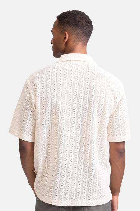 Chemise à manches courtes - écru