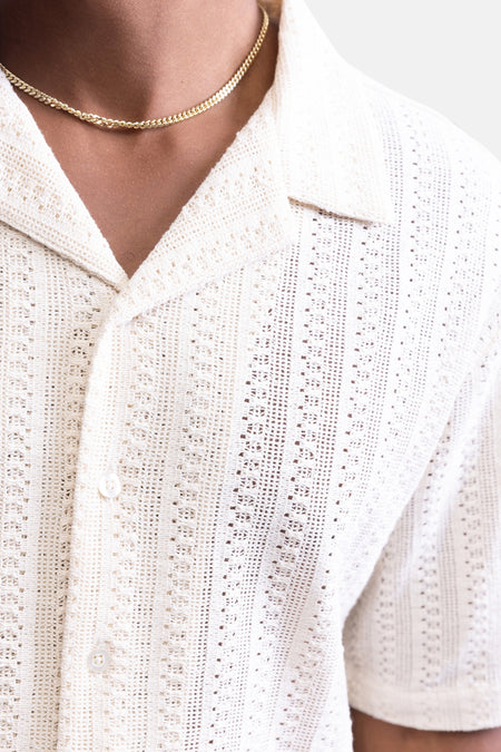 Chemise à manches courtes - écru