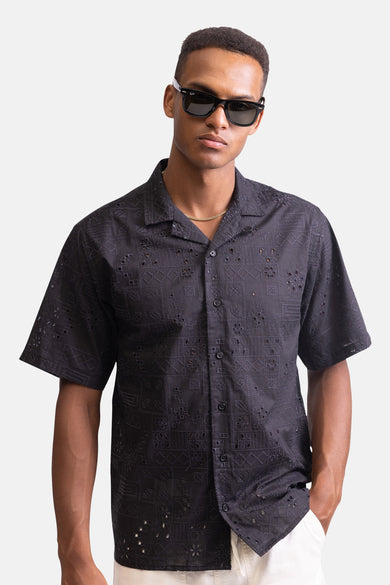 Chemise à manches courtes - noir