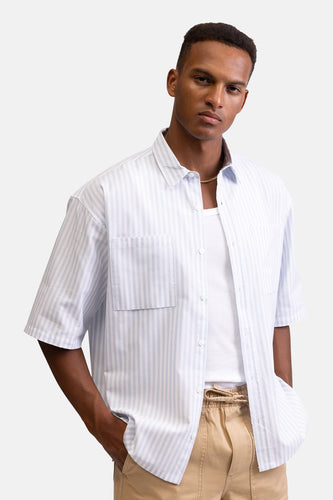 Chemise à manches courtes - bleu