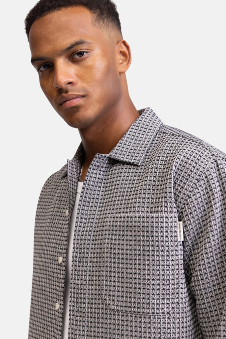 Chemise à manches longues - gris