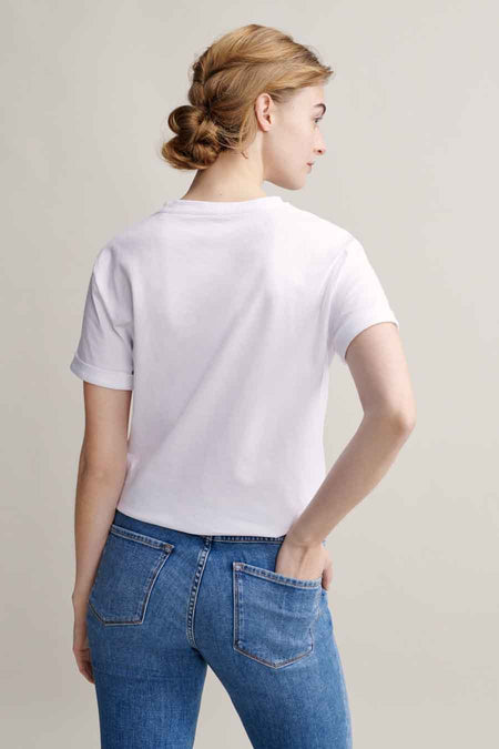 Top uni manche courte Blanc - OPUS