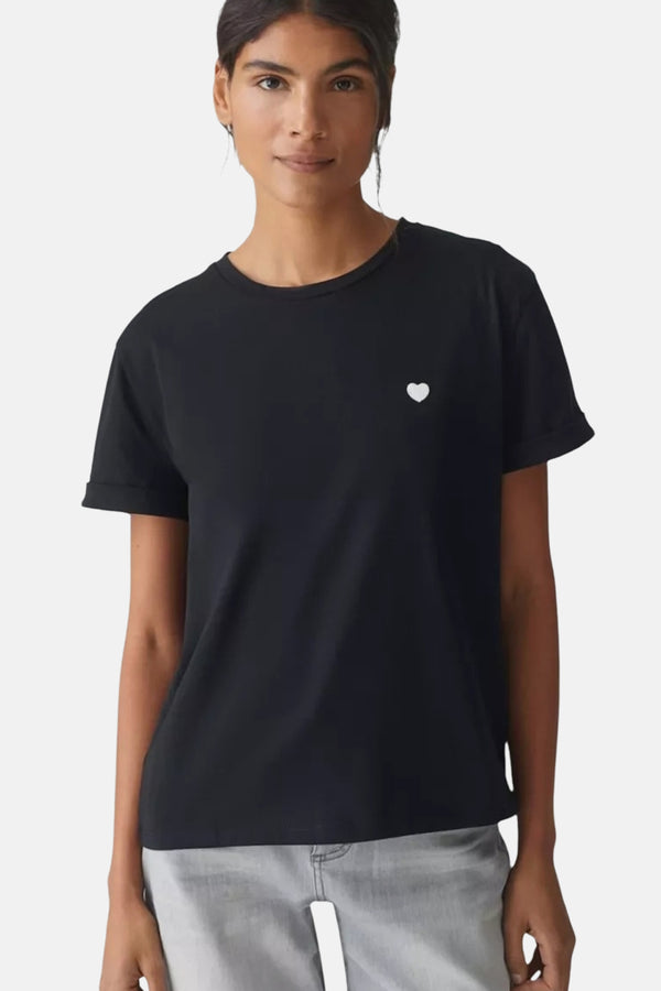 Top uni manche courte Noir - OPUS