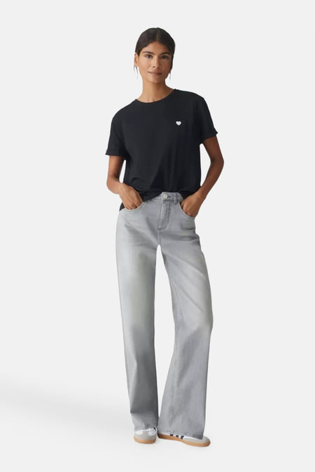 Top uni manche courte Noir - OPUS