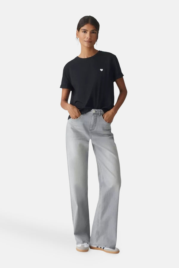 Top uni manche courte Noir - OPUS